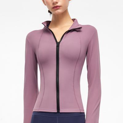 China High Performance Autumn Breathable Gym Wear Breathable Zipper Gym Blouse Yoga Clothes for sale