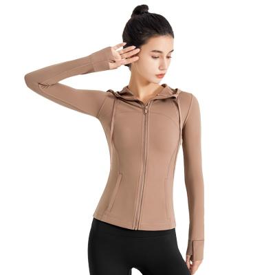 China New Style Yoga Suit Women's Long Sleeve Autumn And Winter Long Sleeve Bare Collar Sports Fitness Suit QUICK DRY Top Coat Women for sale