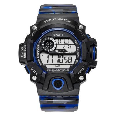 China Simple Alarm Digital LED Waterproof Wristwatches Luxury Brand Camouflage Watches Men Wrist G Style Outdoor Men Digital Sports Watch for sale