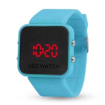 China Outdoor Sports Square Electronic Unisex Casual Simple Silicone Student Watch Non-specific Head LED Digital Watch for sale