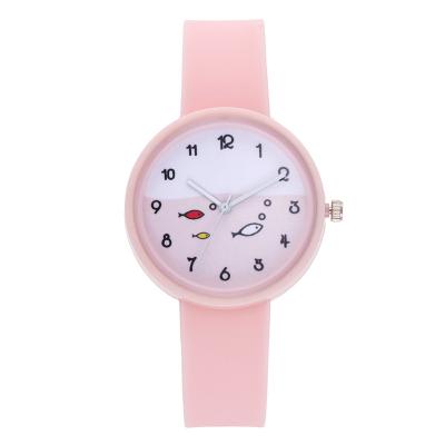 China Non-specific hot sale silicone watch women fashion small fish pattern casual cute ladies quartz watch girl gift clock Relogio Feminino for sale