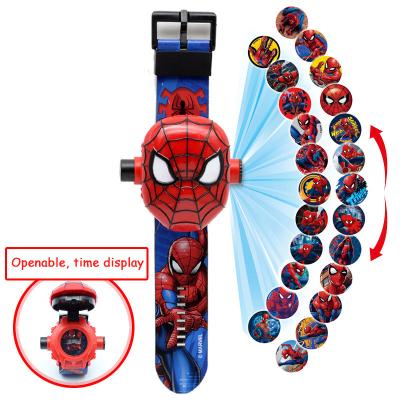 China Non-specific best selling Christmas watch projector toy spiderman kitty children cartoon watches girl projection children cartoon projection watch for sale