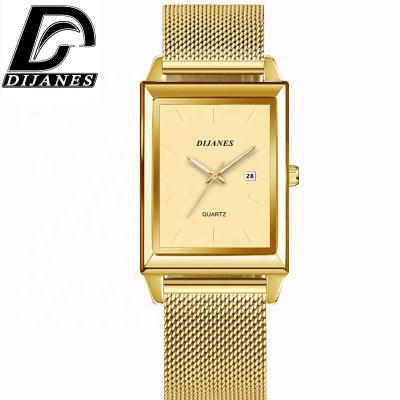 China Stainless Steel Mesh Belt Luxury Quartz Watch Men's Calendar Fashion Watches Full Minimalist Simple Ultra Thin Men's Watches for sale