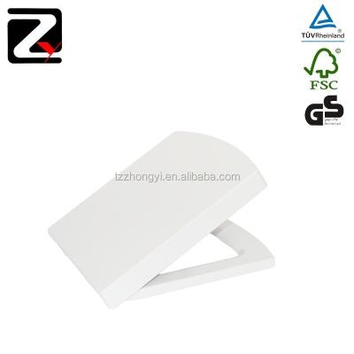 China White Slow-End Toilet Seats Duroplast Square Easy Release Soft Narrow Toilet Seat for sale