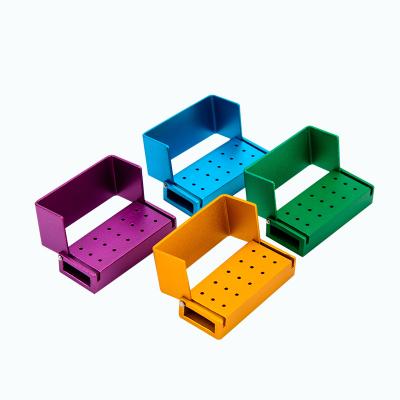 China Metal Quality Assurance Dental Equipment Dental Equipment Purple Blue Green Yellow Disinfection Box Endo Storage Box for sale