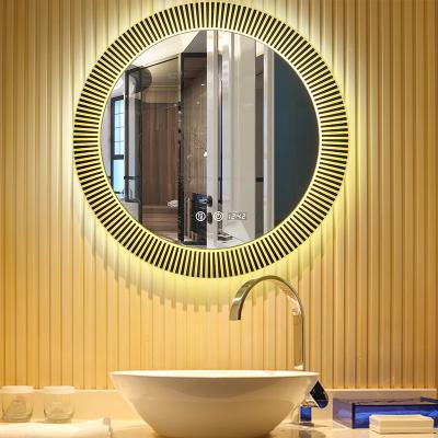 China Magnifying Fast Delivery With Light Lit Touch Screen Led Mirror Bathroom Home Use for sale