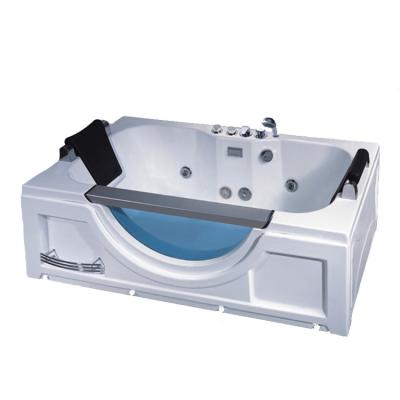 China Factory price modern bathtub 6026 with handle outdoor hot tub whirlpool jakuzi hotel villa for sale