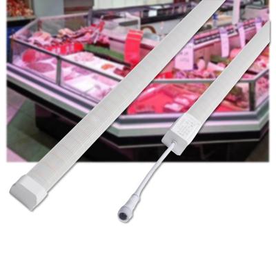 China Waterproof Supermarket Cabinet Fresh Meat Display Lighting Pink Color Shop Led Freezer Light for sale