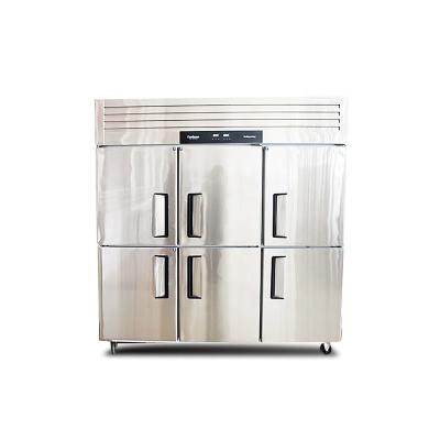 China Dual-temperature Air Cooling Stainless Steel Refrigerator Top Mounted Refrigerators Commercial Upright Freezers for sale