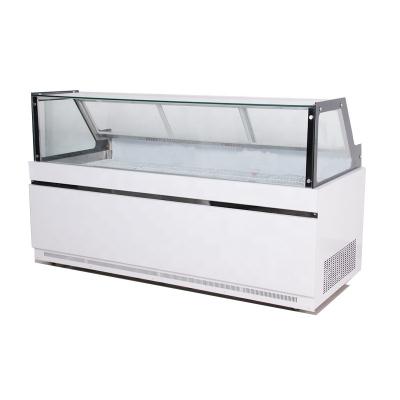 China Single-temperature Serving Counter Cabinet Glass Display Refrigerator Commercial Deli Case for sale