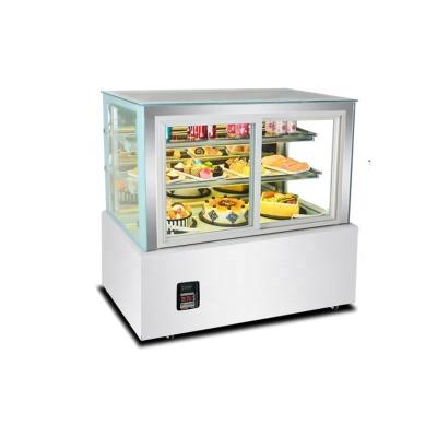 China Automatic Single-temperature Sliding Door Defrost Refrigerator Cake Bakery Display Cabinet Showcase for sale