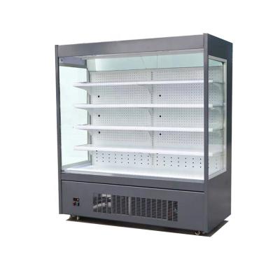 China Single-temperature commercial refrigeration equipments pitch large mouth air durable intelligent air curtain display cabinet with door for sale