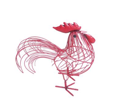 China Minimalist Metal Sculpts Iron Rooster Modern Home Room Gift The Good Decorative Craft Items Model for sale