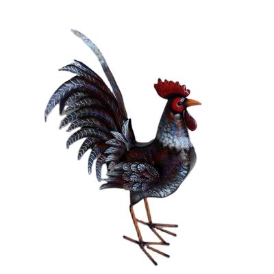 China Minimalist Garden and Home Decoration Craft Art Metal Bird Garden Decoration Chicken for sale