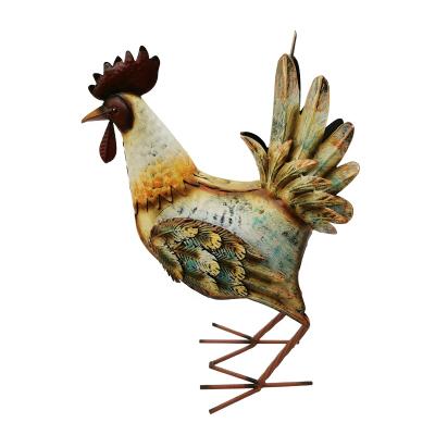 China Garden Deocration Home Decoration Embellished Hen Indoor Statue Metal Animal Figurine For Sale for sale