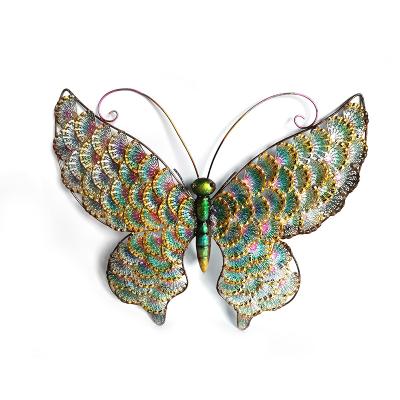 China Handmade Art Decor High Quality Metal Butterfly Wall Decoration Iron Indoor Outdoor Butterfly Sculpture for sale