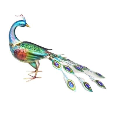 China Minimalist Metal Peacock Ornaments Home And Outdoor Peacock Decoration for sale