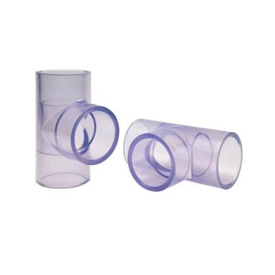 China Eco-friendly Transparent Direct High Tee Transparent Pipe Plastic UPVC Pipe With Industrial Water Treatment for sale