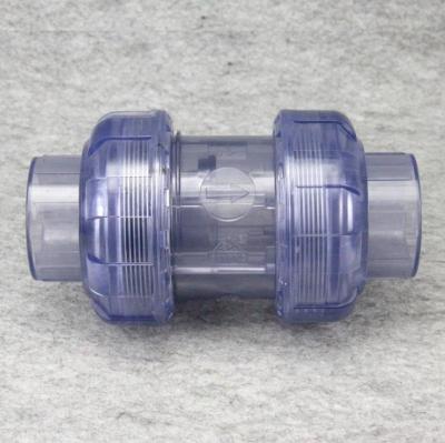 China Eco-friendly China One Way Supplier Sanking Transparent PVC Check Valve For Aquarium Non Return Irrigation Garden for sale