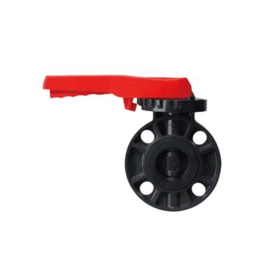 China Eco-friendly Best Selling 2023 Safety Red Agricultural Irrigation Handle Plastic UPVC Butterfly Valve For Water for sale