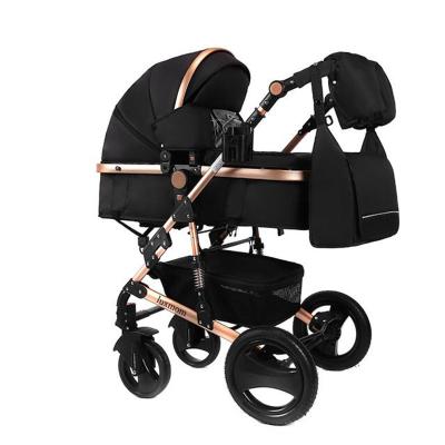 China Purpose LUXMOM 2 in 1 Multifunctional Baby Stroller with Backpack Stroller Shock Absorption Foldable Four Wheel Baby Pram for sale