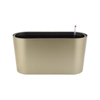 China Oval, self-absorbent plastic flowerpot. for sale