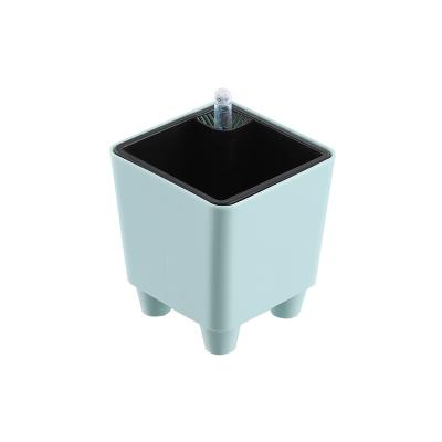 China mini desktop self watering lazy absorbing plastic flower pot for sale