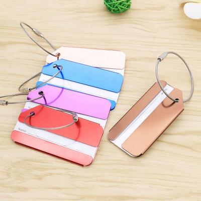 China Strong connection with your luggage; Easy to Use Airplane Luggage Tag Aluminum Alloy Women Men Travel Luggage Suitcase Attachments Luggage Name Tag Holder Travel Accessories for sale