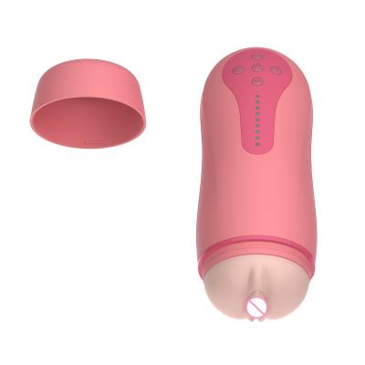 China Real Touch Best Feeling Male Masturbator Homemade Male Masturbation Toys Hand Free Heating Sex Toy For Men Pressure Toys for sale