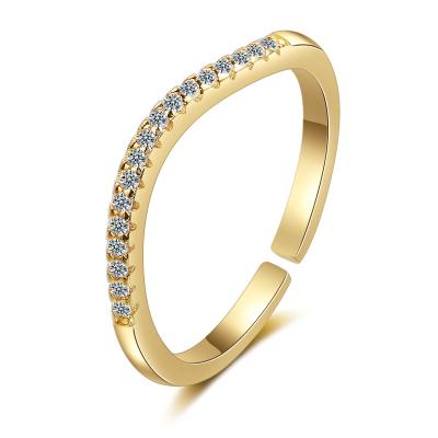 China Wholesale FASHIONABLE Wholesale Korean Cheap Brass Women's Ring For Fashion Zircon Jewelry Adjustable Manufacturer From GSY for sale