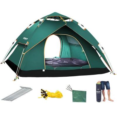 China Lightweight Convenient Storage Family Outdoor Travel Hiking Tent Double Layer Waterproof 4 Season Automatic POP UP Camping Tent For 3-4 Person for sale