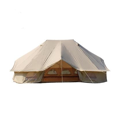 China Extended type 6x4m empeor glamping bell tent with 100% cotton canvas luxury family camping tent for sale