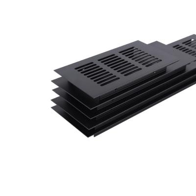 China Modern Black Aluminum Grill Vent Grill For Cabinets And Wardrobes for sale