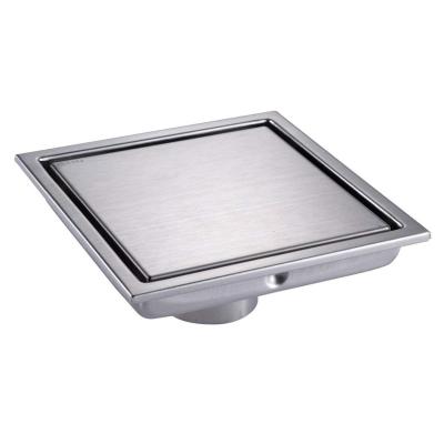 China Strainer OEM Swept Stainless Steel 6 Inch Square Linear Shower Floor Drain Cover With Tile Insert Grate for sale