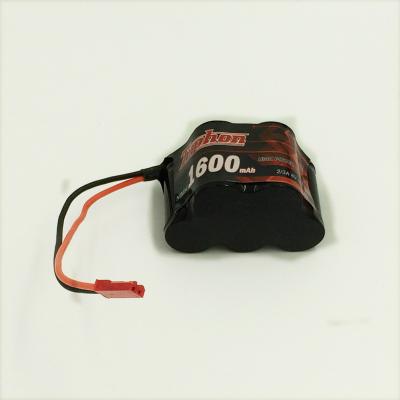 China RC Hobby RC Model 6V 5 Cell 1600mAh NiMH Bump Receiver Battery Pack for 1/10 and 1/8 Traxxas for sale