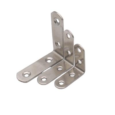 China Modern Running Stainless Steel L Rafter Corner Connecting Corner Furniture Fitting Cabinet Bed Bracket for sale