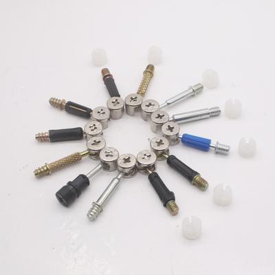 China ZINC 12mm *10mm Size Iron Furniture Cabinet Accessories Mini Connection Cabinet Bolt Connecting Screws for sale