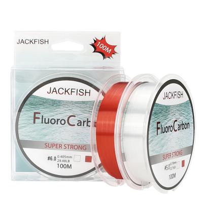 China 100M Fluorocarbon Fishing Line Red Sink Line/Clearly Two Colors 4-32LB PESCA Carbon Fiber Leader Line Fly Fishing Line for sale