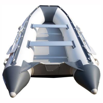 China PVC Inflatable Aluminum Floor Bottom Rubber Dinghy Custom PVC Fishing Rescue Gear Rowing Boat for sale