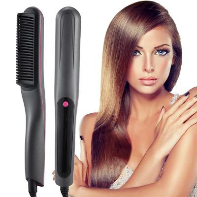 China Outdoor hot sales professional salon electric hair straightener fast heating brush for sale