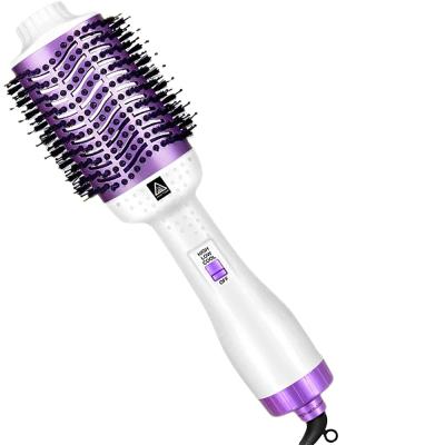 China Ionic Private Hot One-Step Hair Dryer Custom Label Design 1000W Airbrush Hair Dryer Volumizer Brush for sale