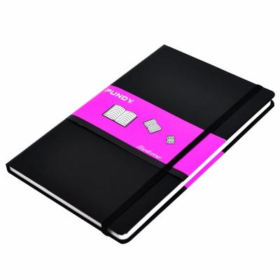 China Hardcover Hot Selling Embossed PU Leather Notebook Journal With Elastic Band for sale