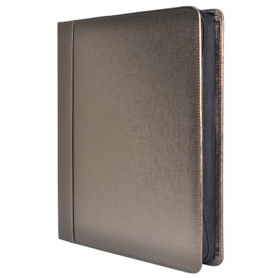 China Business Planner Organizer Binder Leather Brown Leather Folder for sale