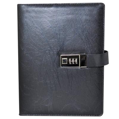 China Leather Loose Leaf Diary With Code Lock / Personal Lock Diary for sale