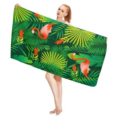 China Customized Free Compressed Microfiber Summer Printed Beach Towel for sale