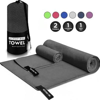 China Wholesale Customized Quick Dry Digital Printing Sweat Travel Fitness Pill Gym Sports Microfiber Towel Mesh Bag for sale