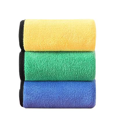 China Viable Borderless Microfiber Cleaning Cloth For Car Washing/Cleaning Dry Towel Microfiber Absorbent Super Short Long Clip for sale