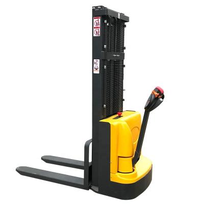 China Hotels 1ton 1.5ton Small Walkie Full Electric Stacker Portbal Stacker Forklift for sale