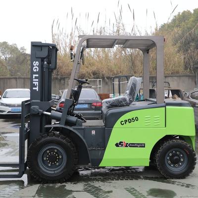 China Hotels Lifting 3m Load 5000kg Electric Forklift for sale