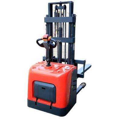 China Pangolin 1500kgs 1.5ton 3300lbs 5.6m Full Hotels Electric Stagger Pallet Stacker for sale